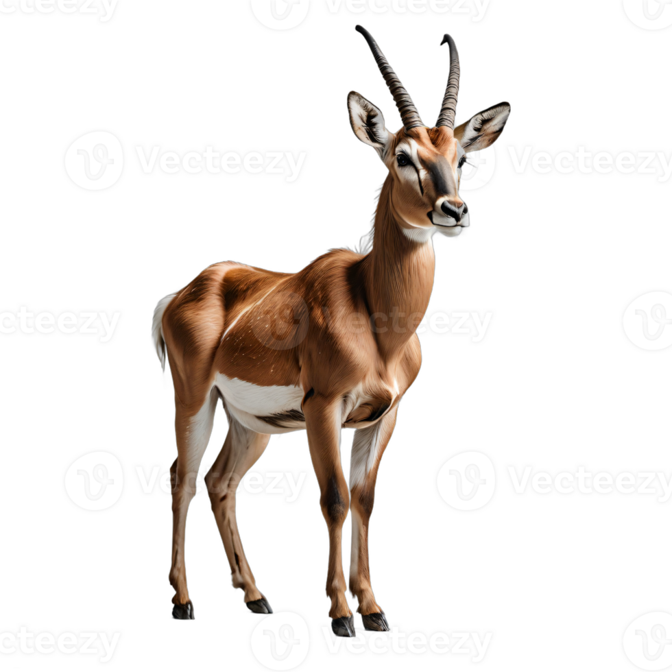 AI generated antelope isolated transparent background PNG. png