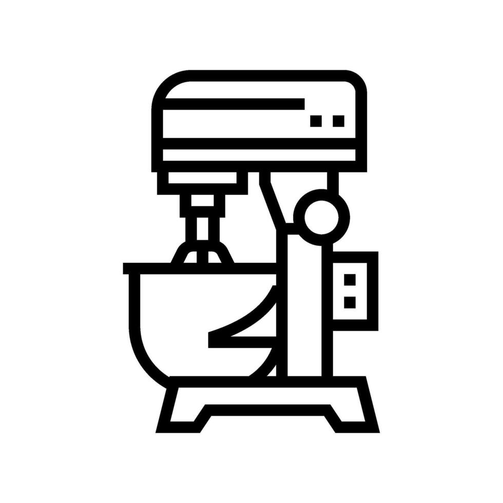 mezclador restaurante equipo línea icono vector ilustración