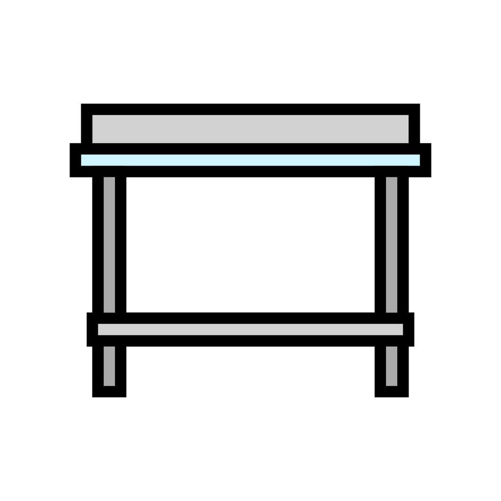 prep table restaurant equipment color icon vector illustration