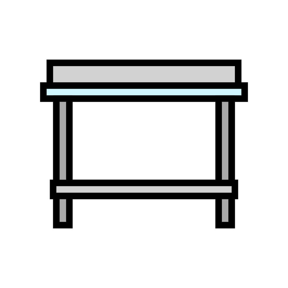 prep table restaurant equipment color icon vector illustration