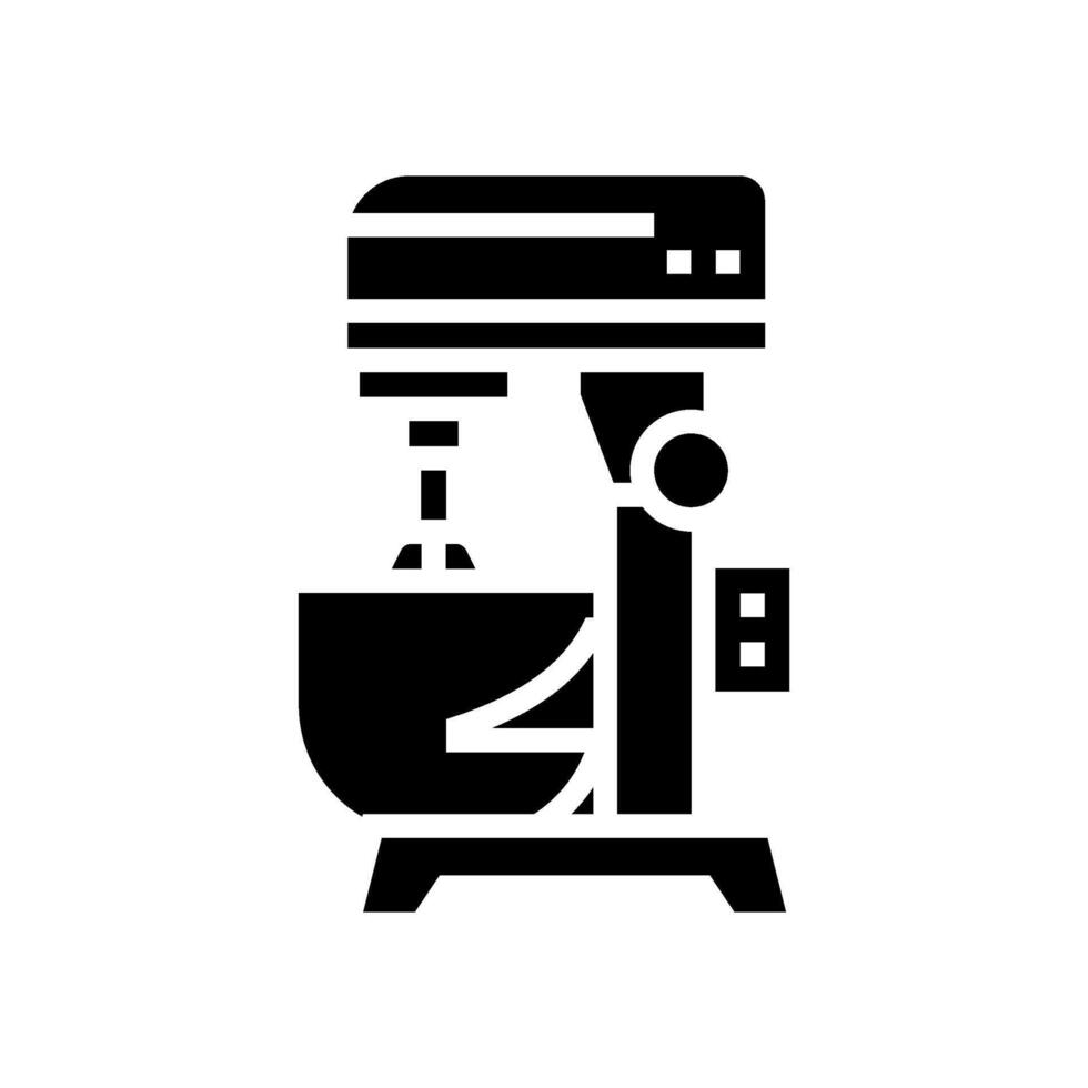 mixer restaurant equipment glyph icon vector illustration