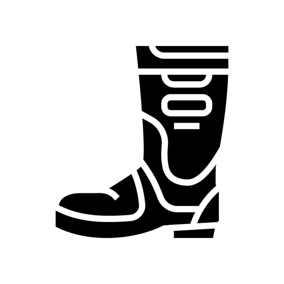 safety shoes ppe protective equipment glyph icon vector illustration