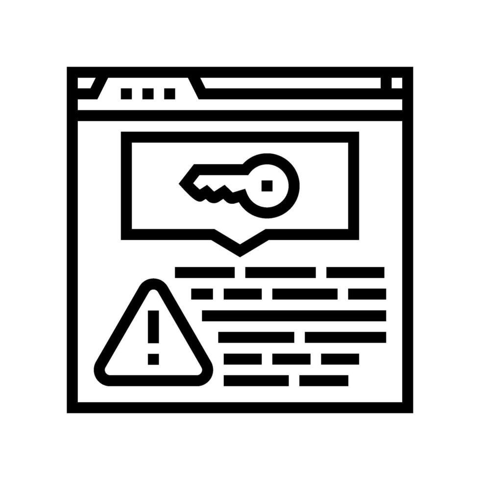 keyword stuffing seo line icon vector illustration