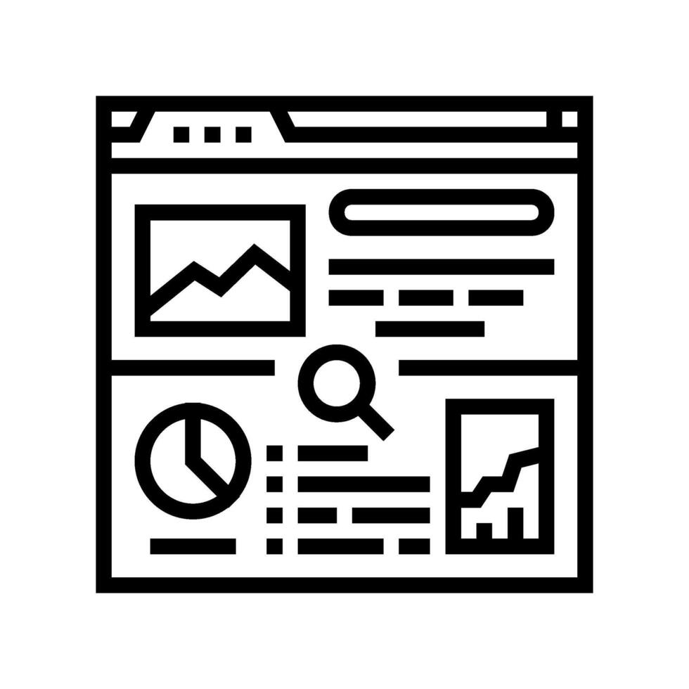 seo audit line icon vector illustration