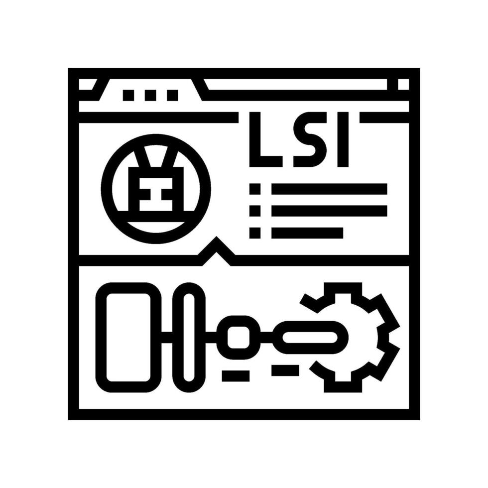 latente semántico indexación lsi seo línea icono vector ilustración