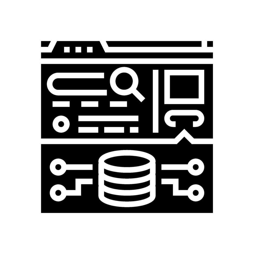 knowledge graph seo glyph icon vector illustration