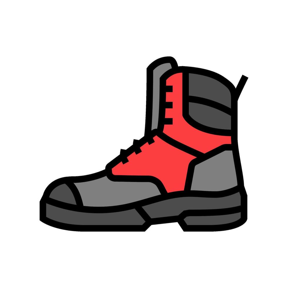 la seguridad botas ppe protector equipo color icono vector ilustración