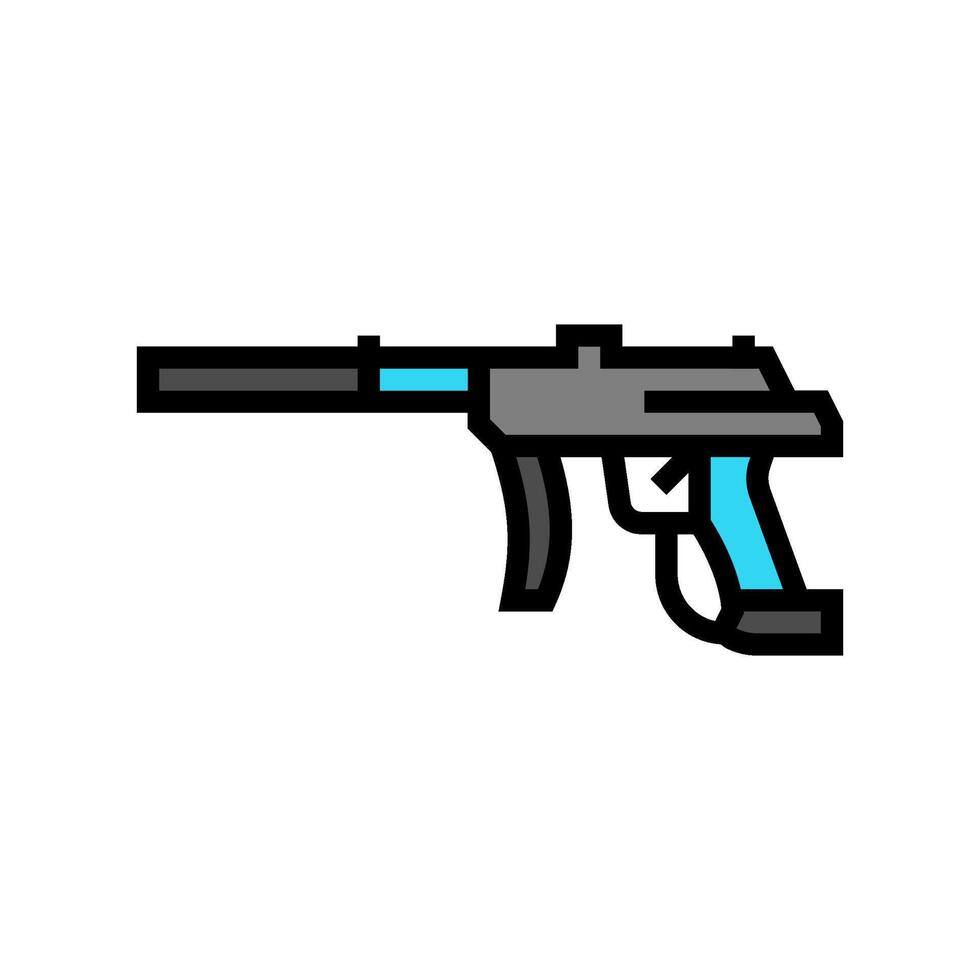 gun paintball game color icon vector illustration