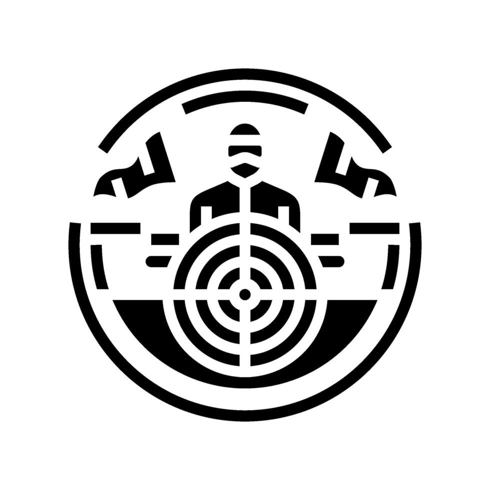 team badge game paintball glyph icon vector illustration