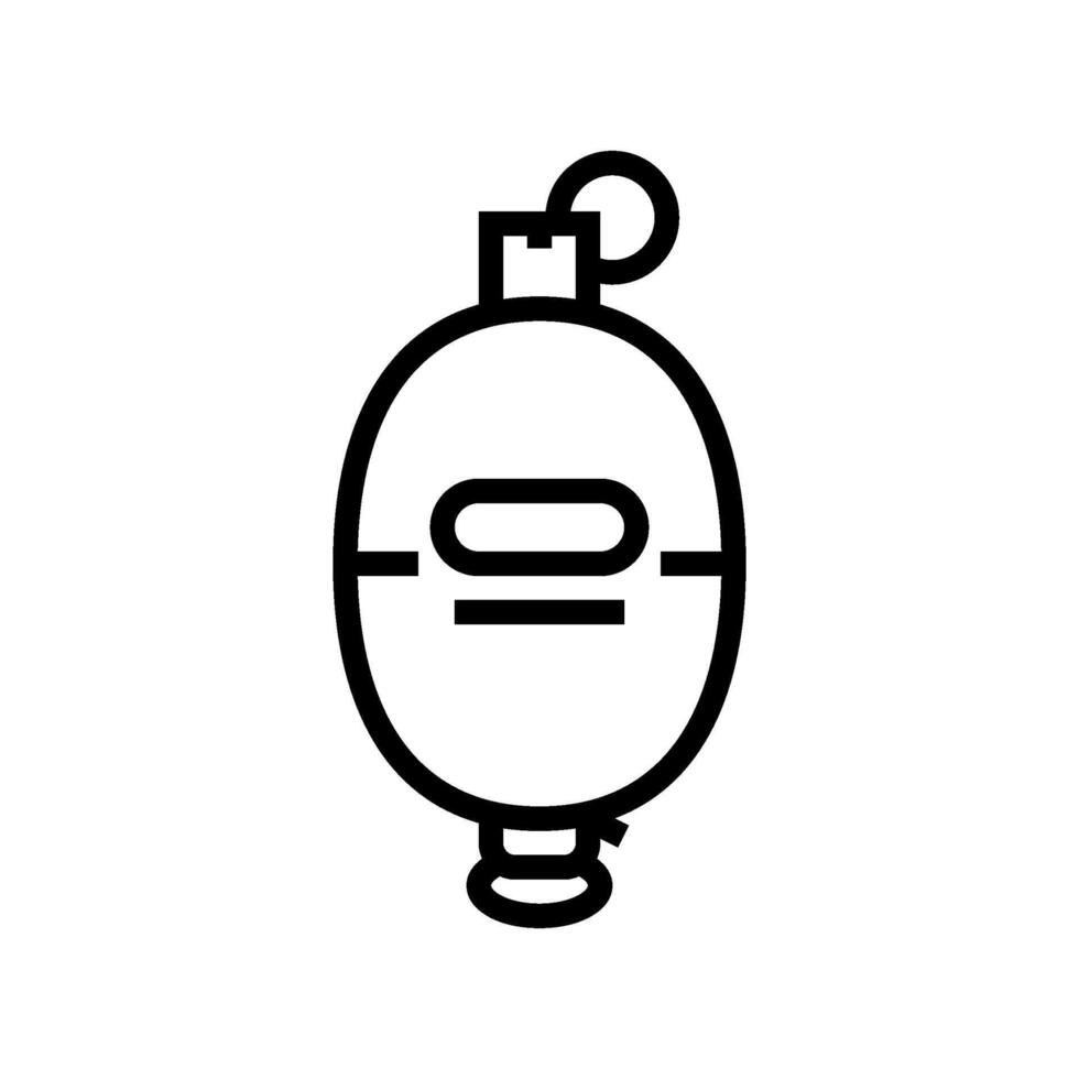 grenade paintball game line icon vector illustration