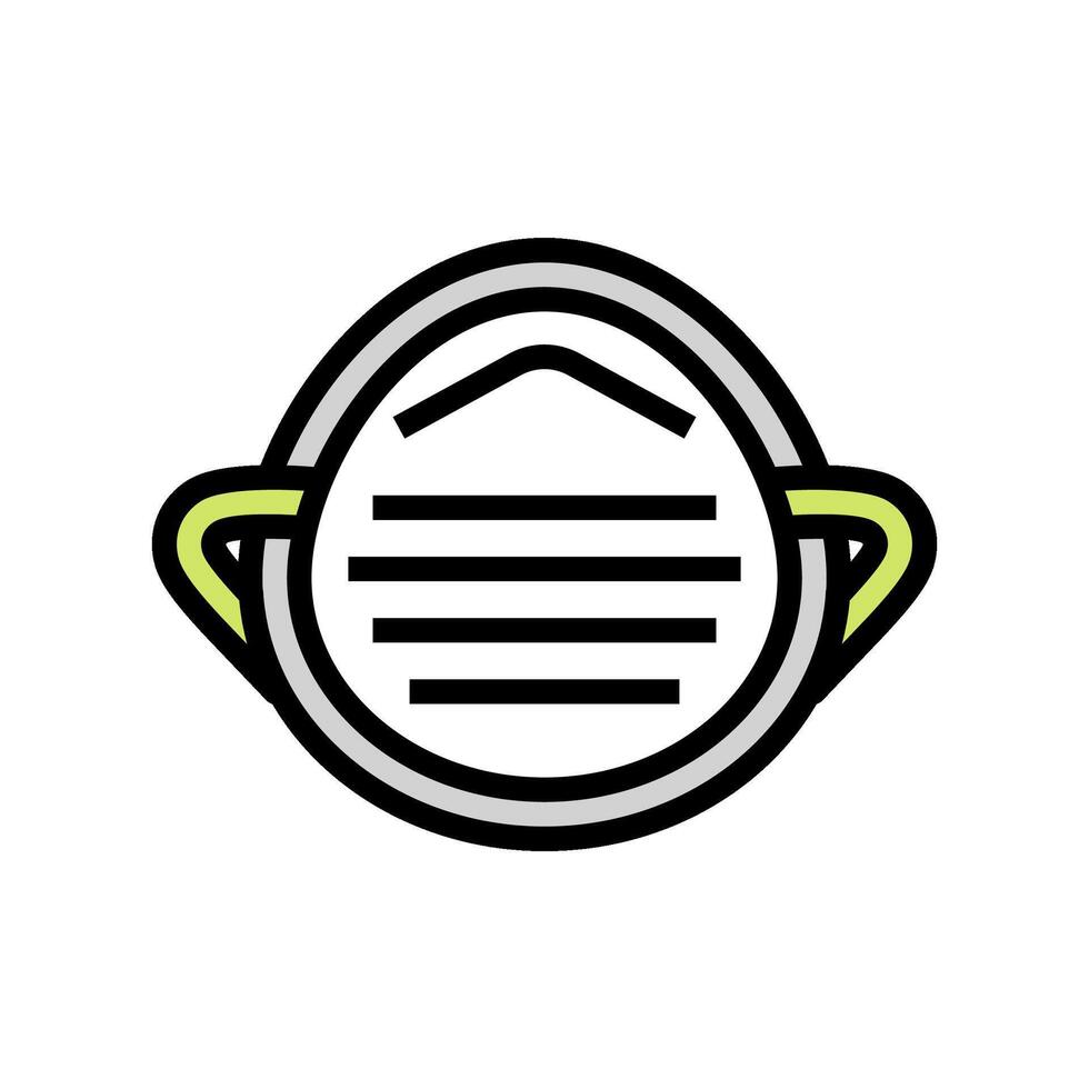 dust mask ppe protective equipment color icon vector illustration