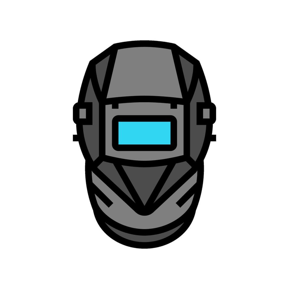 welding helmet ppe protective equipment color icon vector illustration