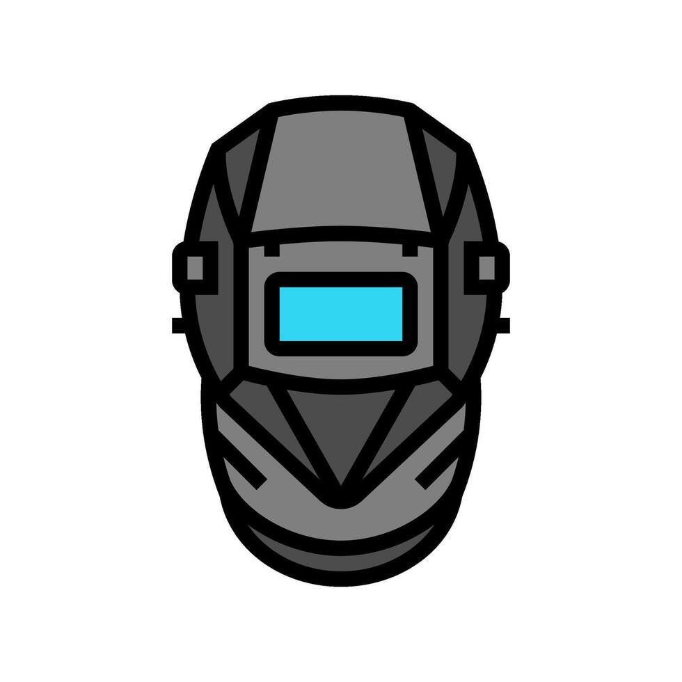 welding helmet ppe protective equipment color icon vector illustration