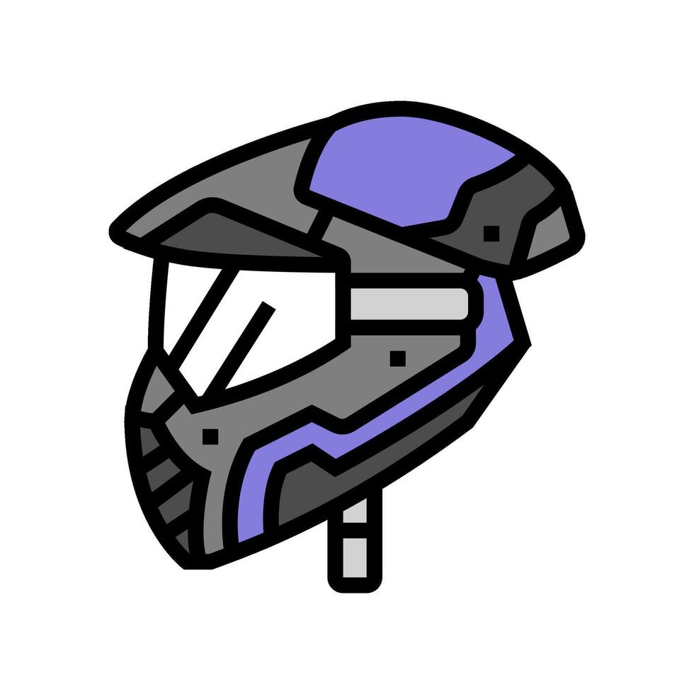 máscara paintball juego color icono vector ilustración