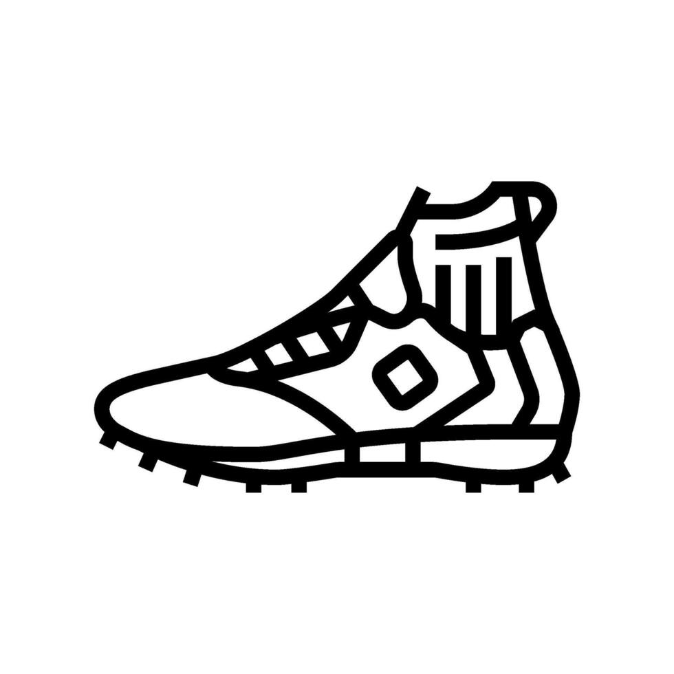 Zapatos paintball juego línea icono vector ilustración