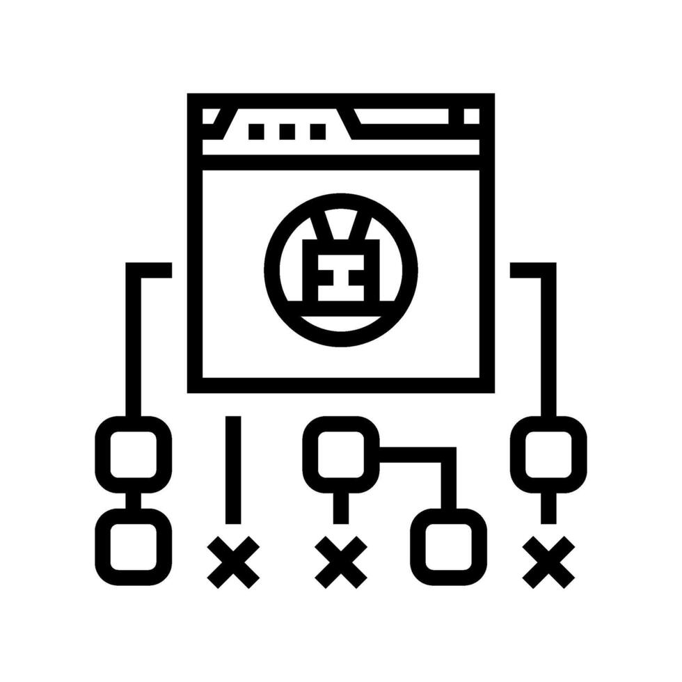 robots txt seo line icon vector illustration