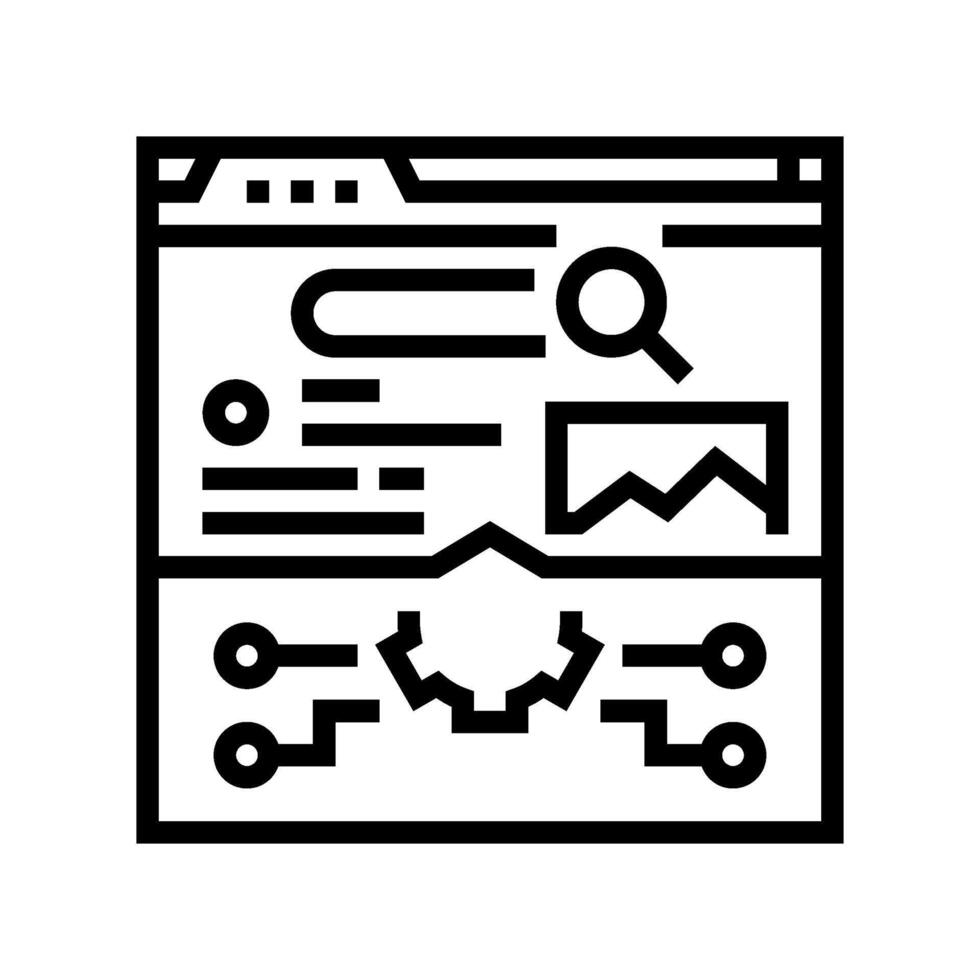 indexing seo line icon vector illustration