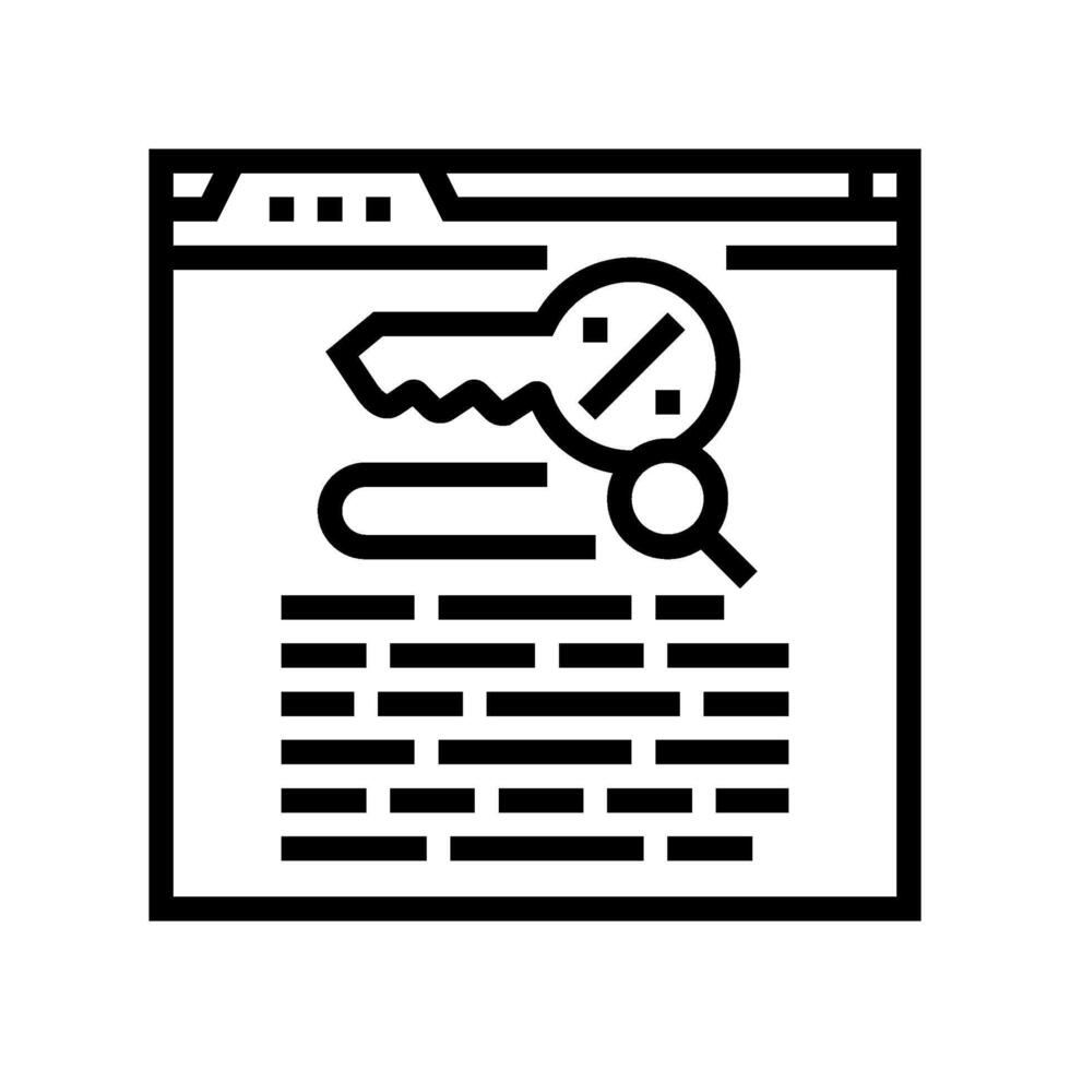 keyword density seo line icon vector illustration