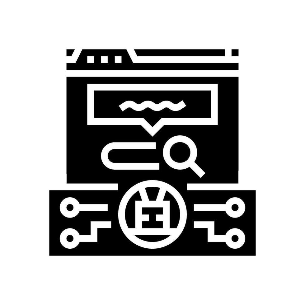 natural language processing nlp seo glyph icon vector illustration