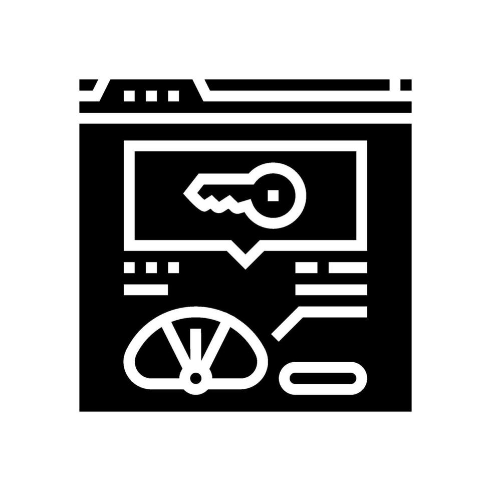 keyword difficulty seo glyph icon vector illustration