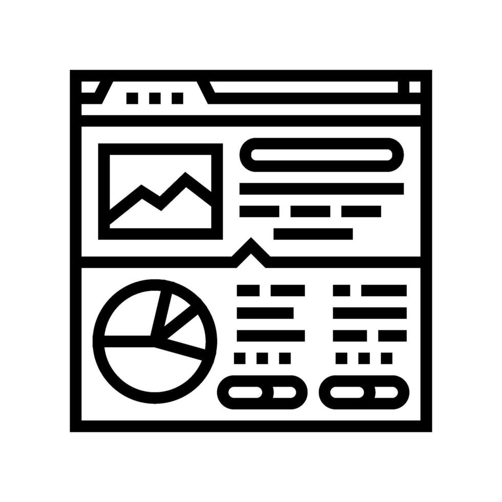 site audit seo line icon vector illustration