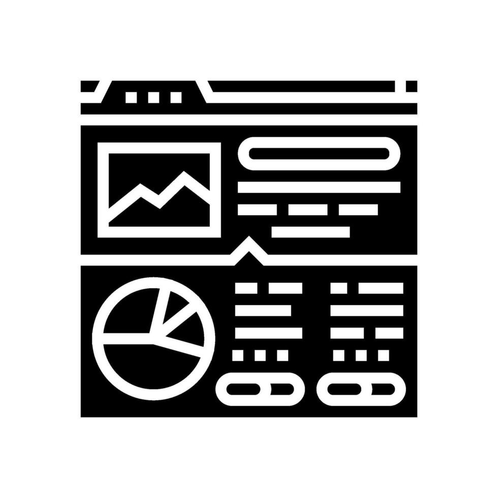 site audit seo glyph icon vector illustration