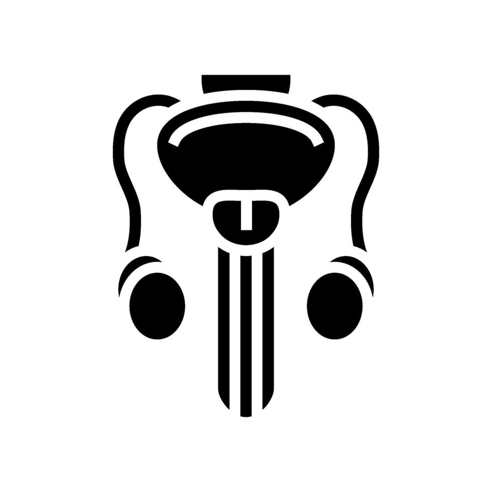 urethral stricture urology glyph icon vector illustration