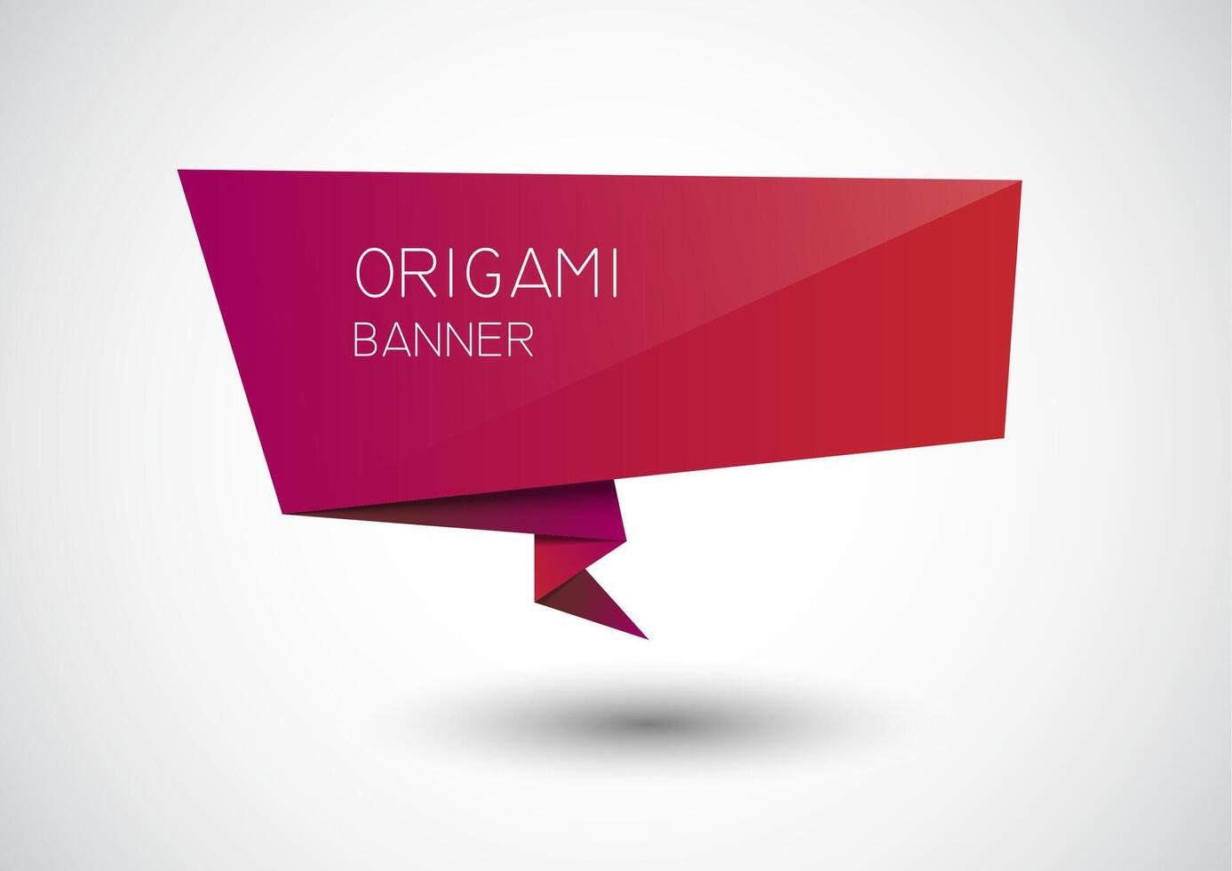 Pink-Orange Origami Banner vector