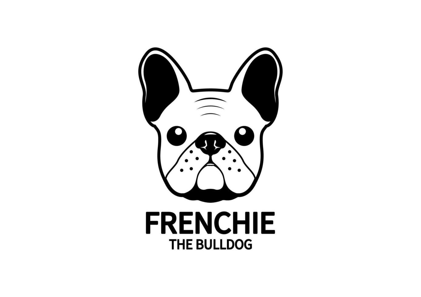 linda frenchie el buldog logo vector