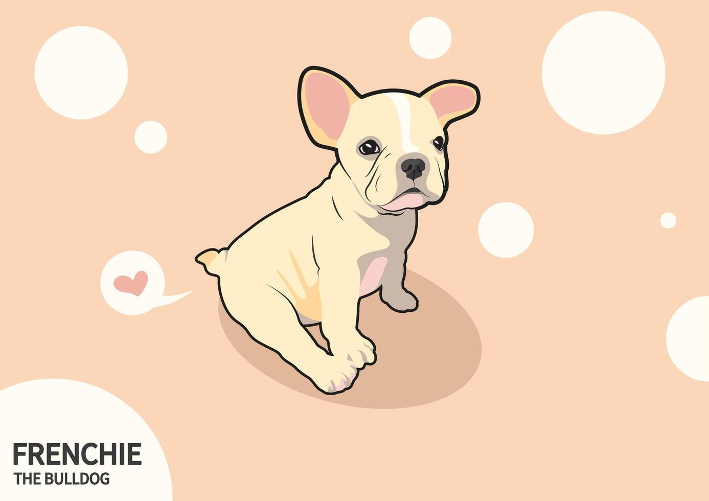 Cute Frenchie The Bulldog and A Little Fart vector