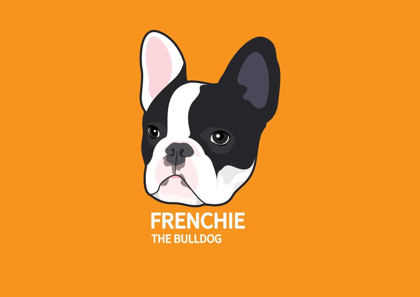 logotipo de bulldog francés vector