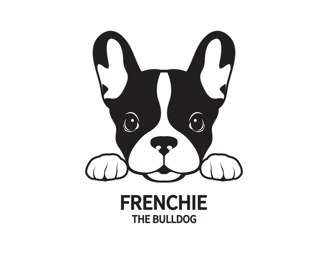 Adorable French Bulldog waiting for his snacks vector