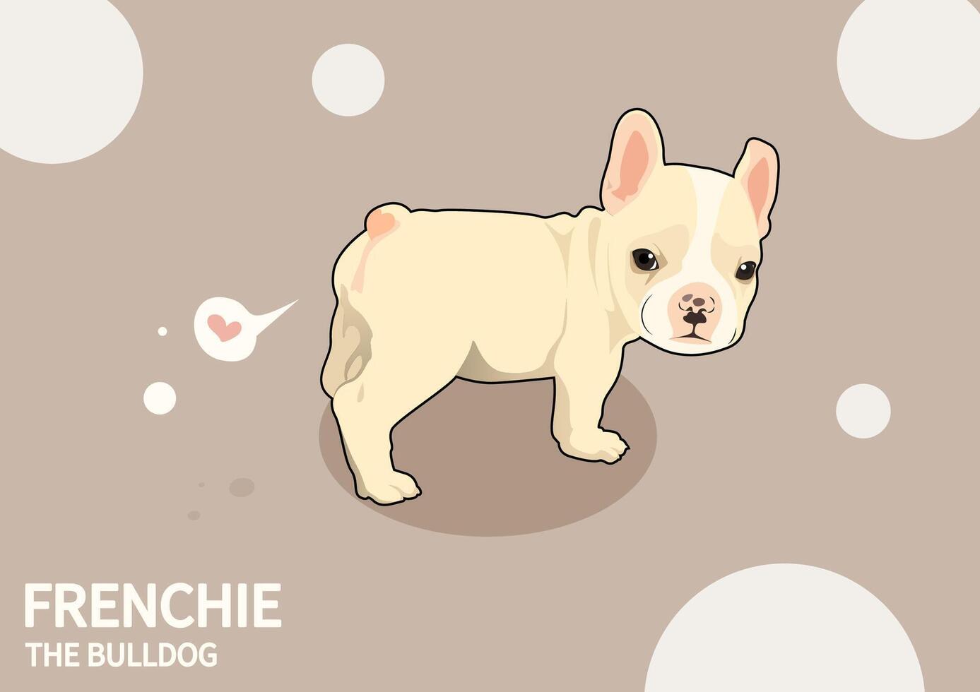 Cute Frenchie The Bulldog Fart Of Love vector