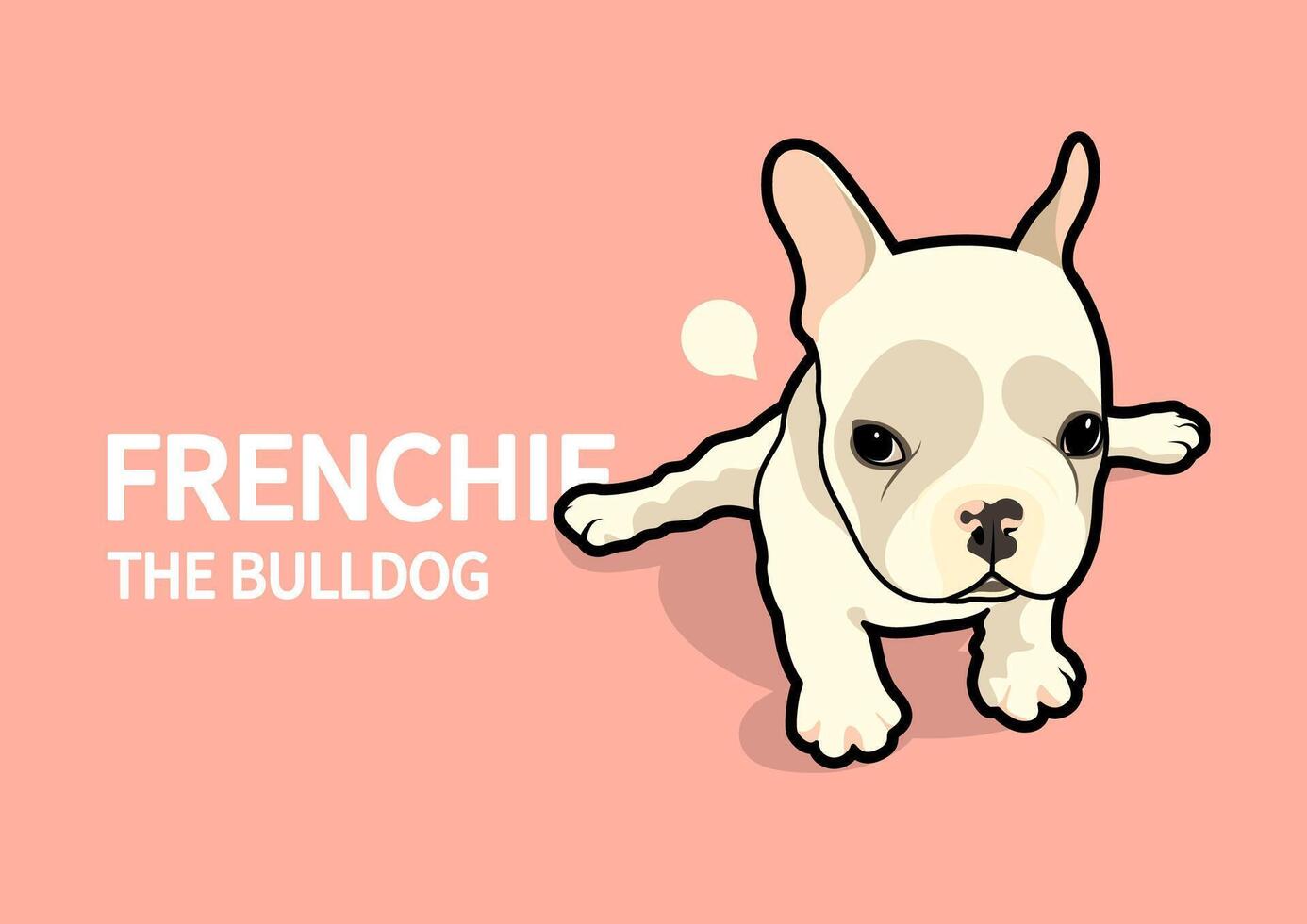 Adorable French Bulldog puppy doing yoga fart vector