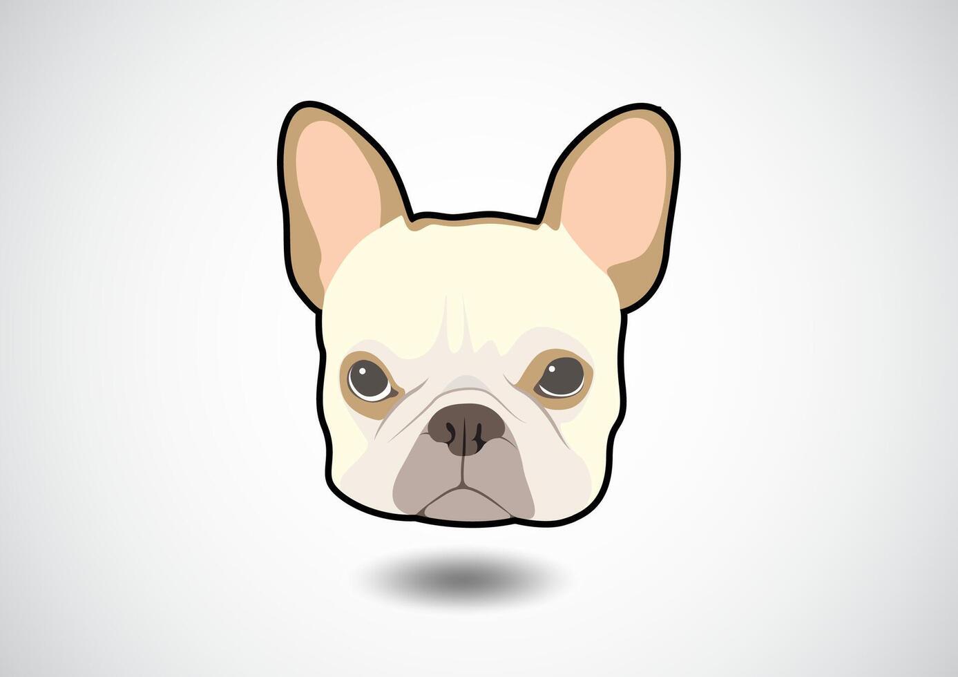 Angry Cute French Bulldog Face vector
