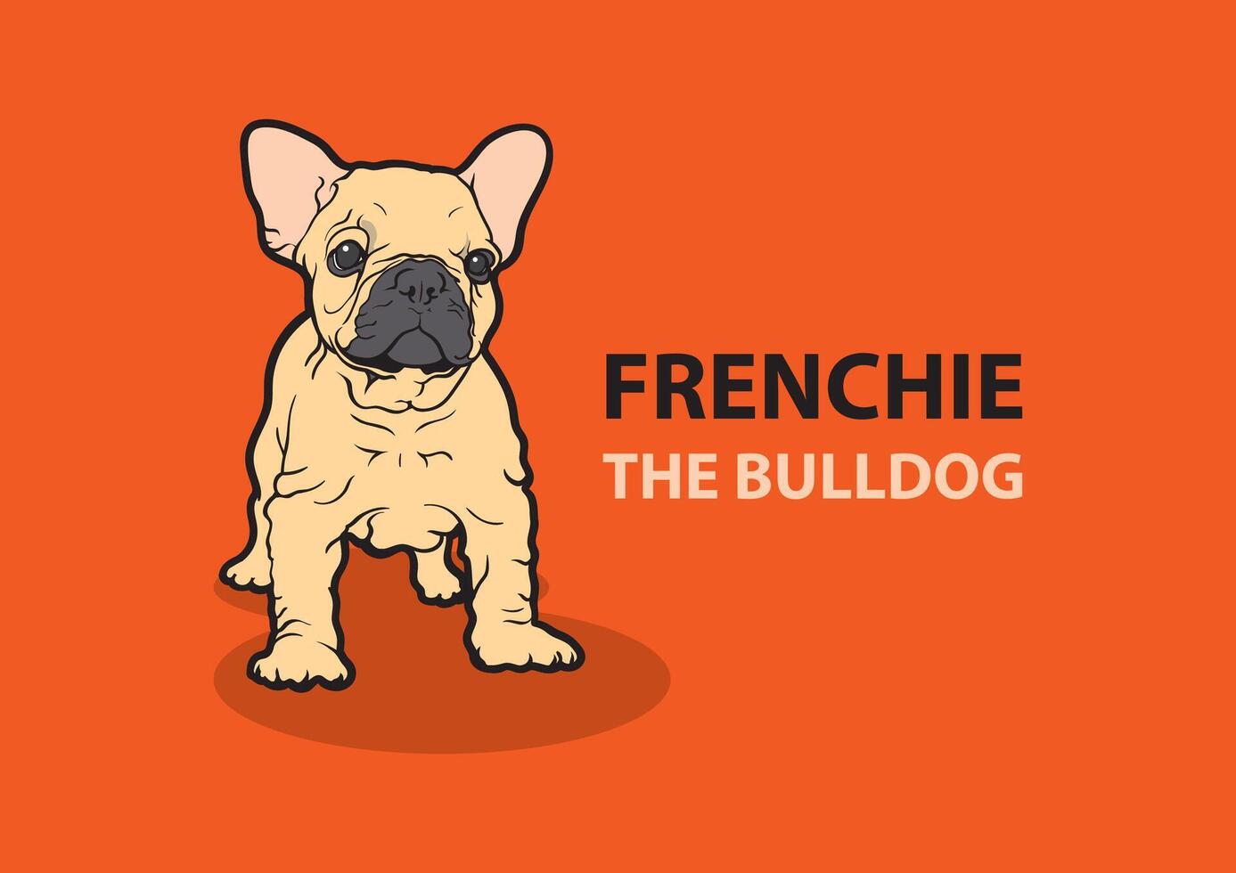 Fawn French Bulldog Puppy vector