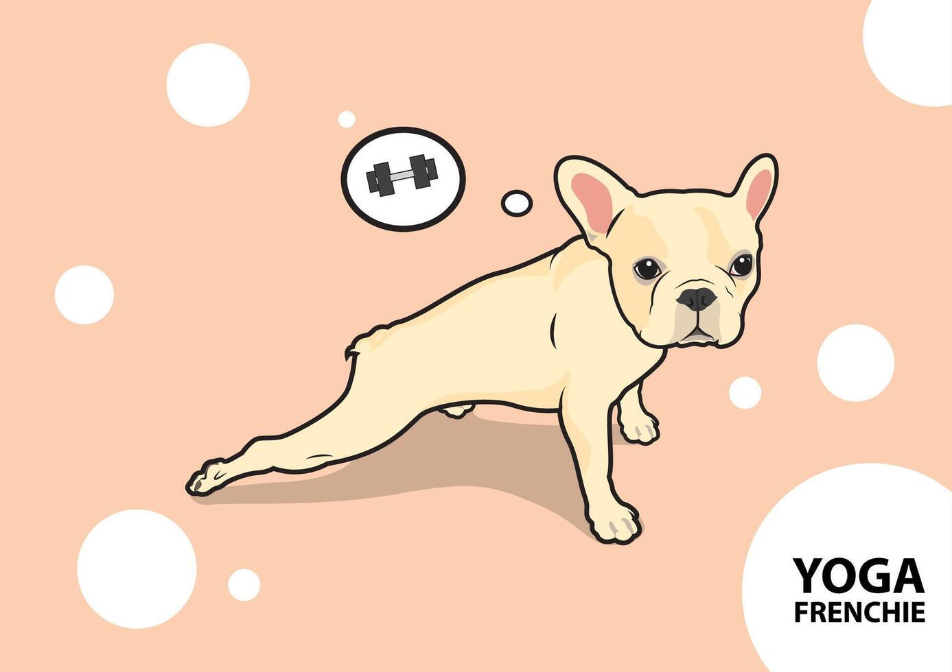 Little brown Frenchie and her cute butt vector