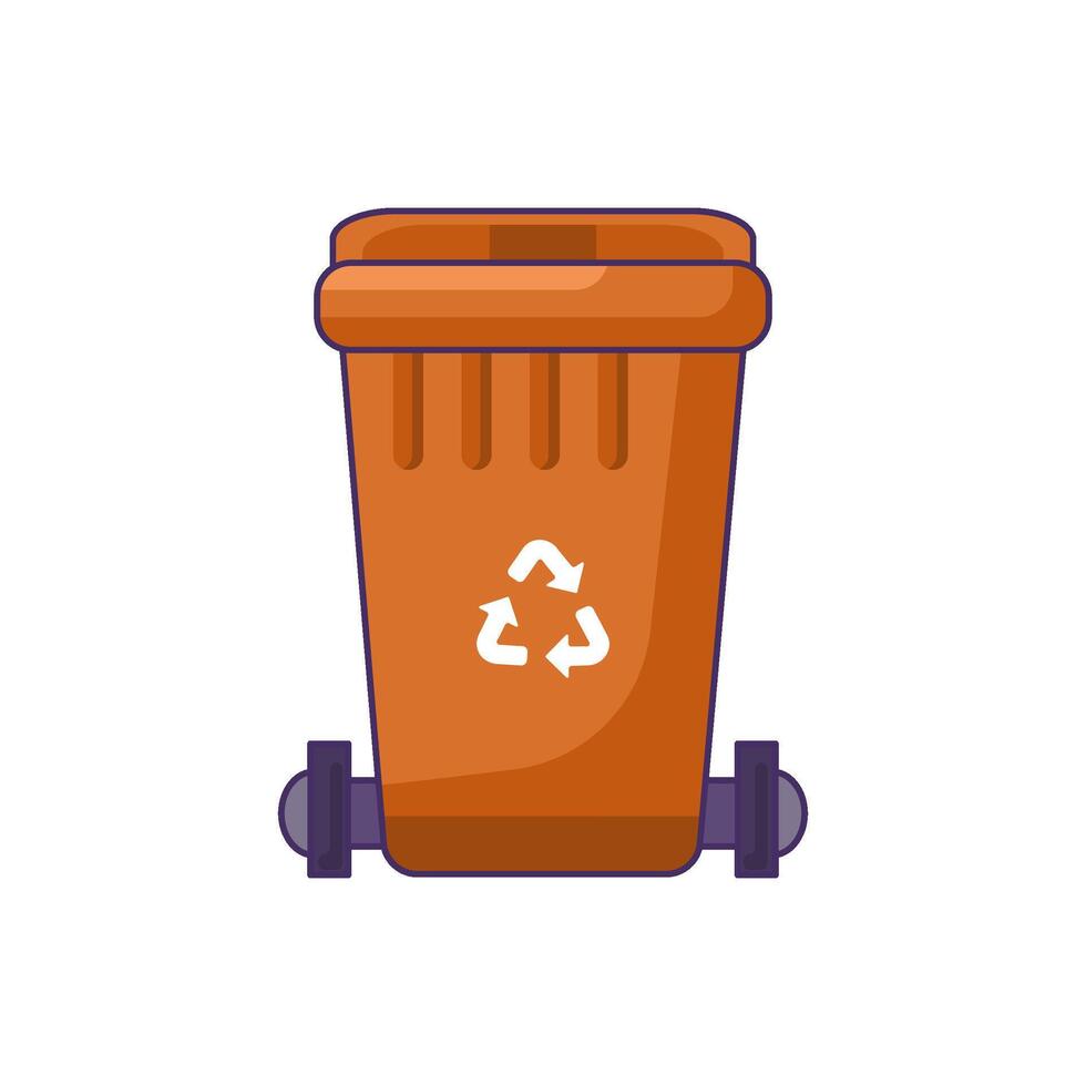 Transportable Closed Lid Textile Waste Container vector