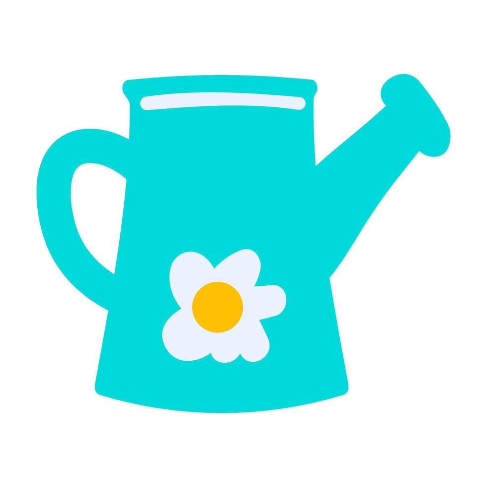 Green Garden Watering Can For Watering Seedlings vector