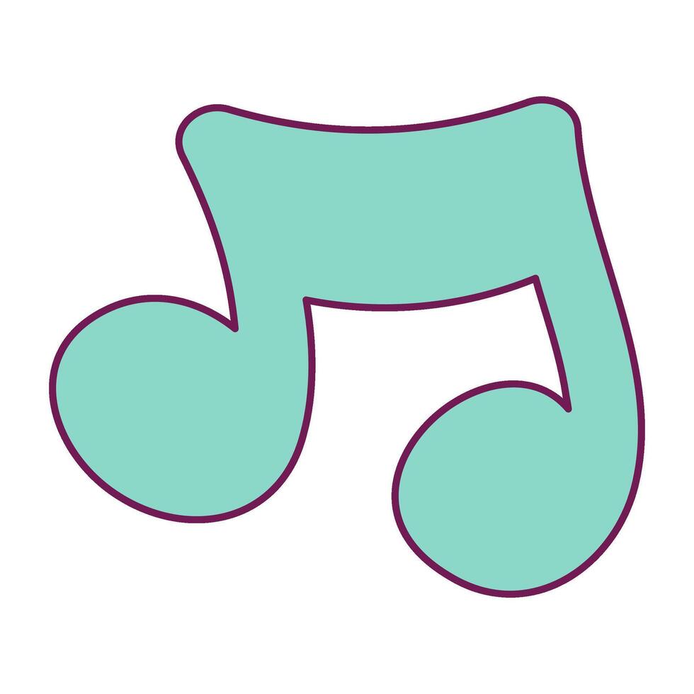 Double Musical Summer Song Note Icon vector