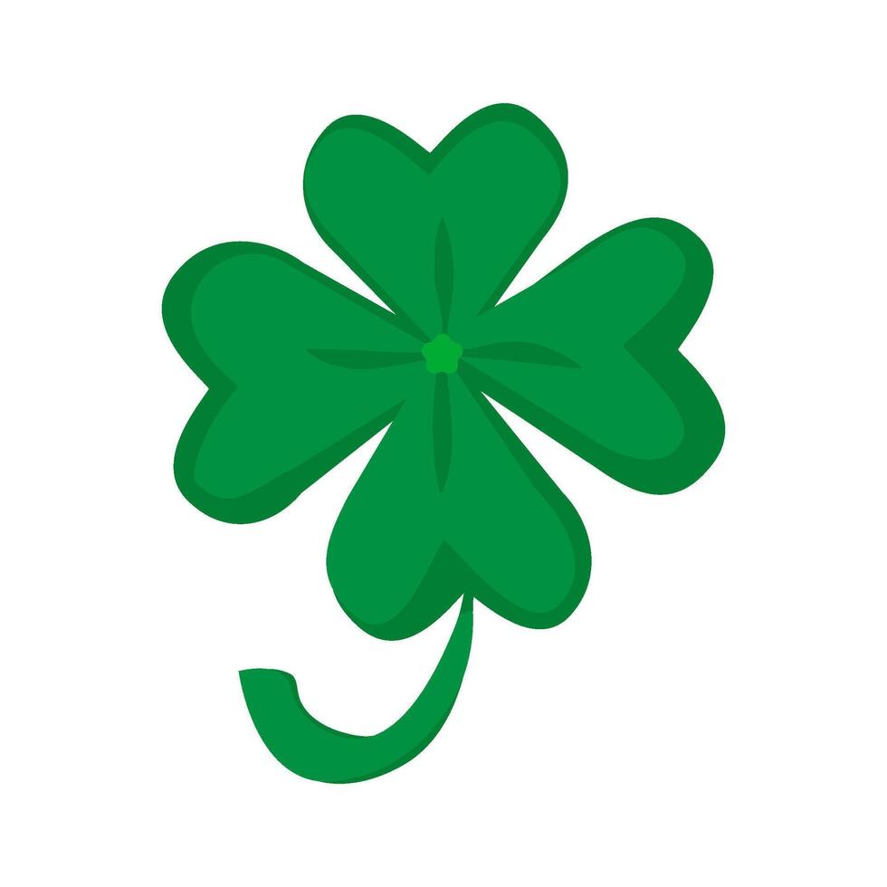 Four Leaf Clover Symbol Of Good Luck Icon vector