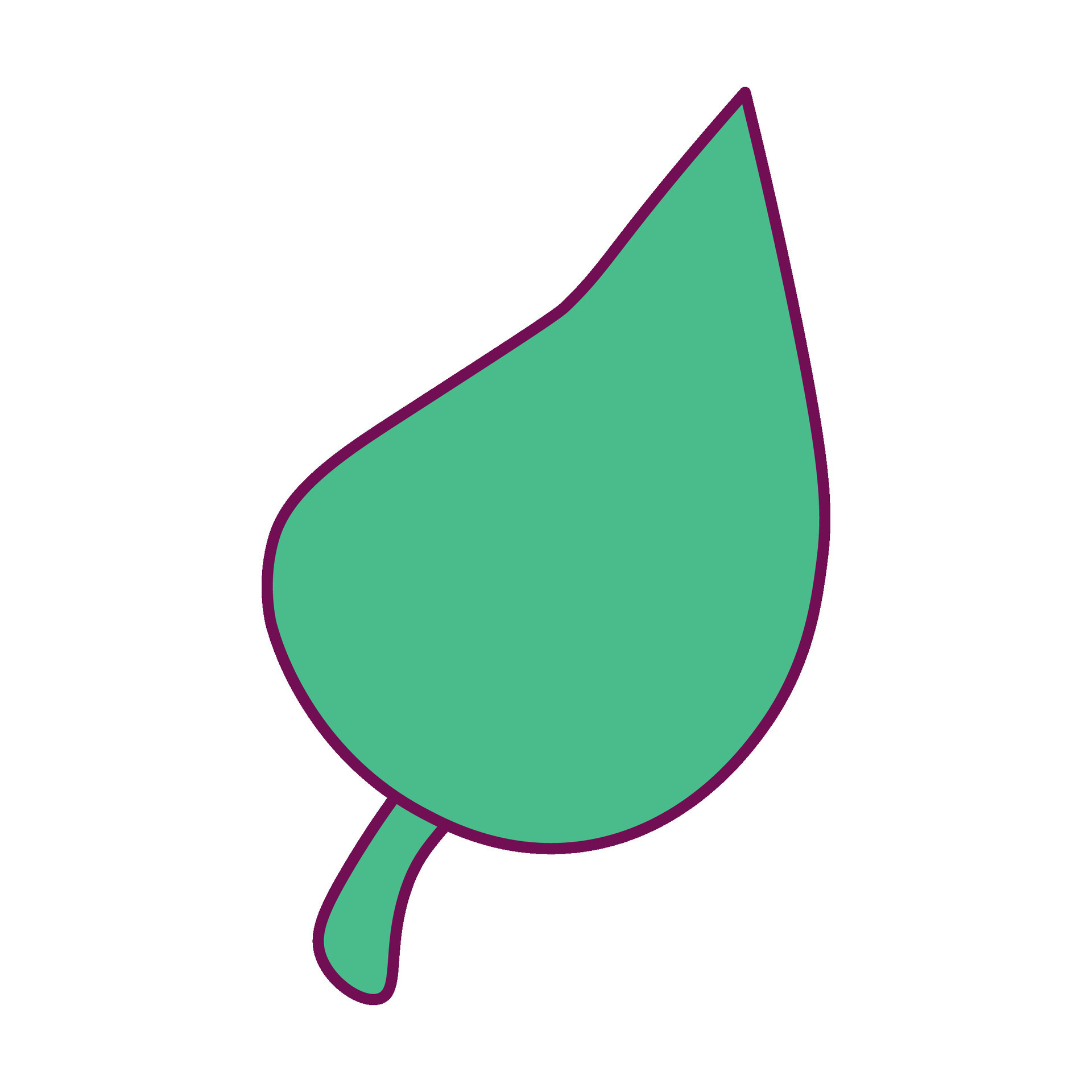 Green Young Leaf Drawn By Child Icon 42111061 Vector Art at Vecteezy