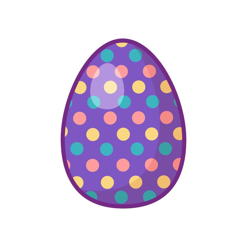 festivo Pascua de Resurrección huevo multi de colores zigzag florido vector