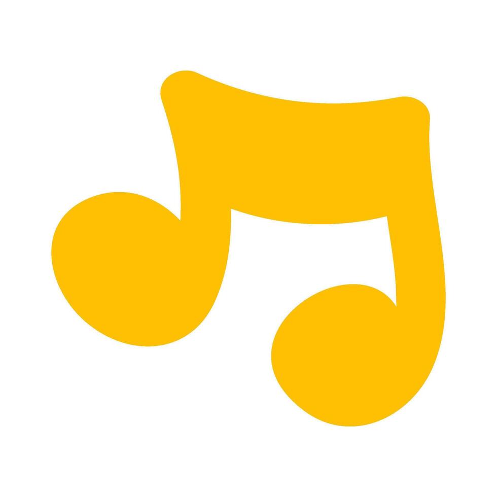 Double Musical Note Of Spring Melodies Icon vector
