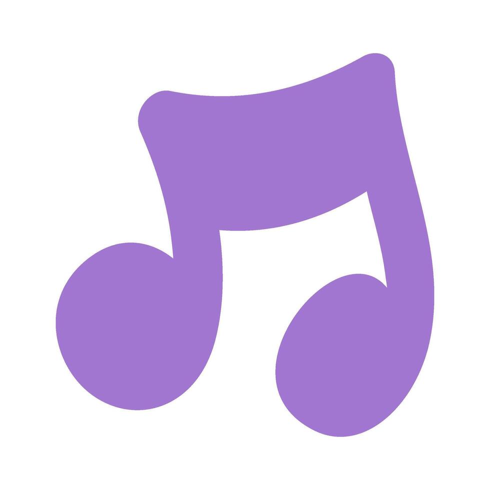 Double Musical Note Of Spring Melodies Icon vector