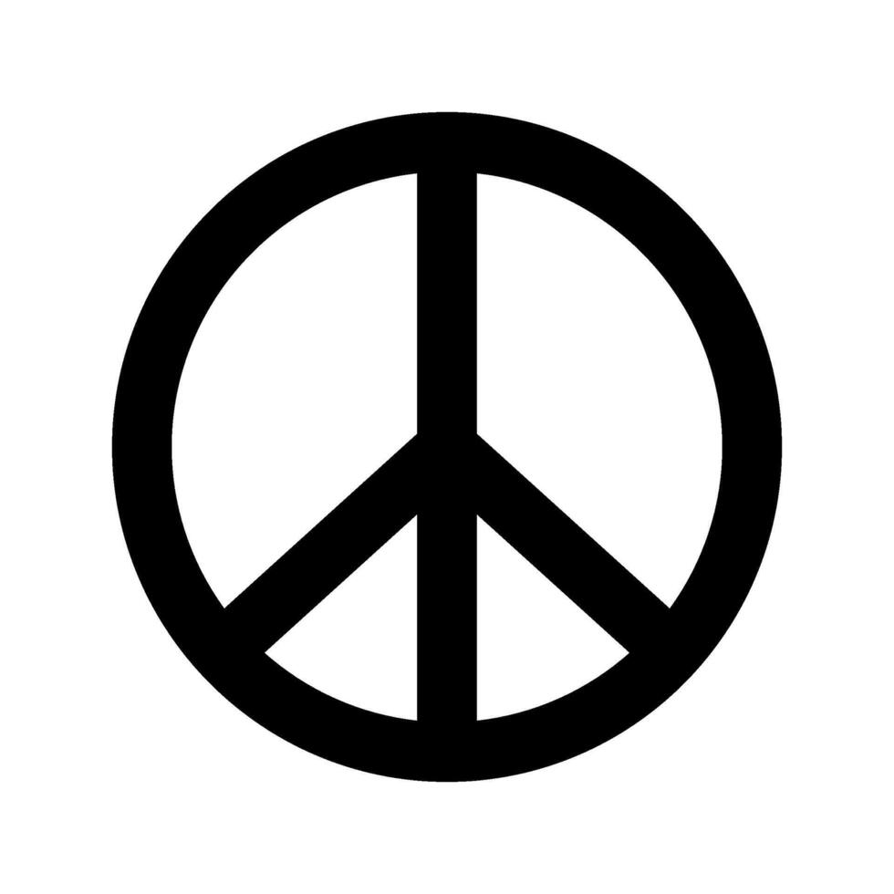 paz firmar religioso símbolo pacifista pictograma vector