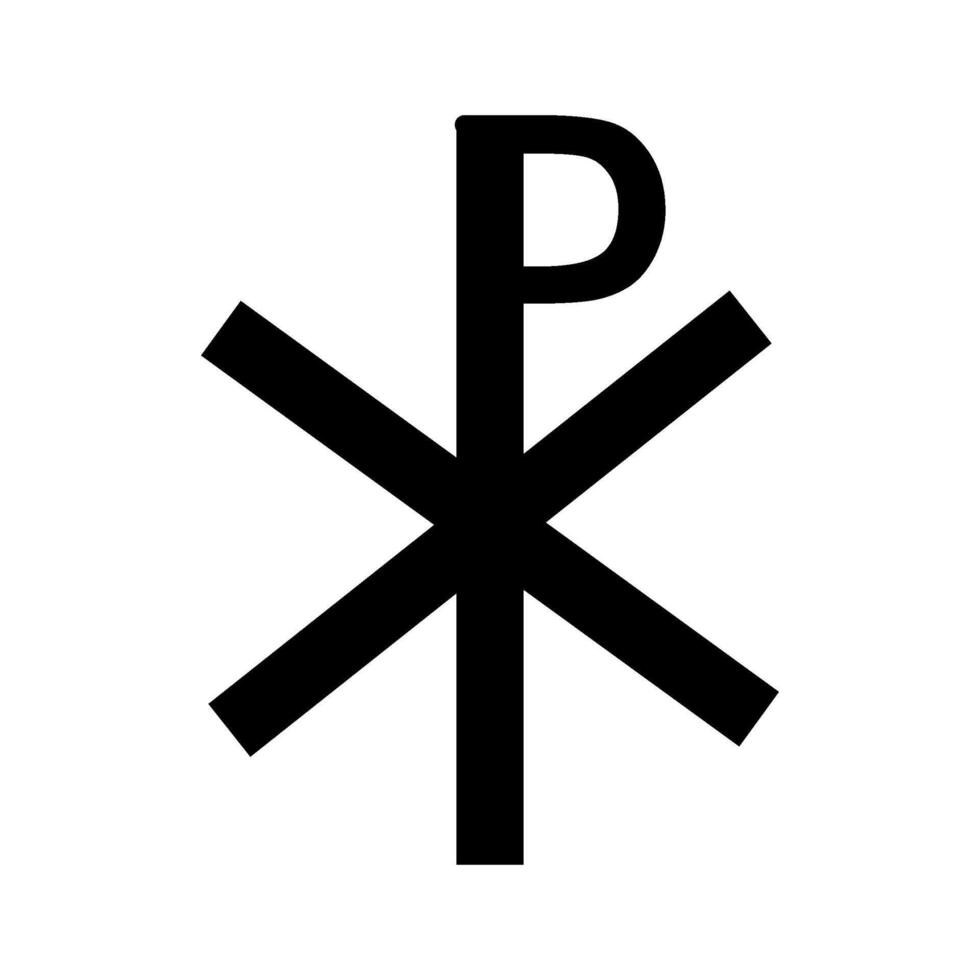P Monogram Mystical Religious Spiritual Symbol vector