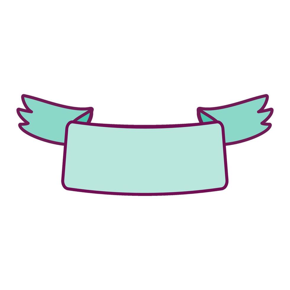 Decorative Ribbon Blowing In Wind Icon vector