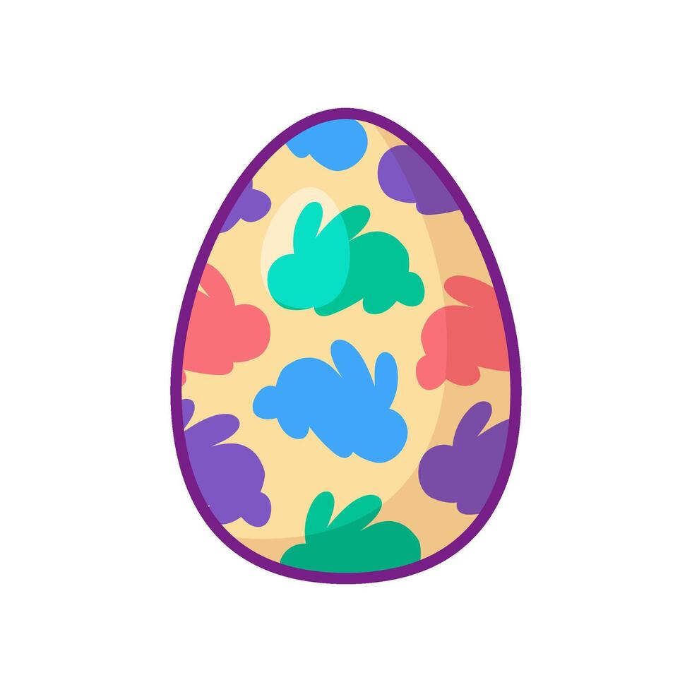 festivo Pascua de Resurrección huevo multi de colores geométrico florido vector
