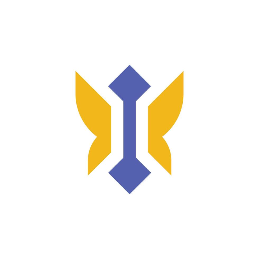 butterfly link network connection logo vector